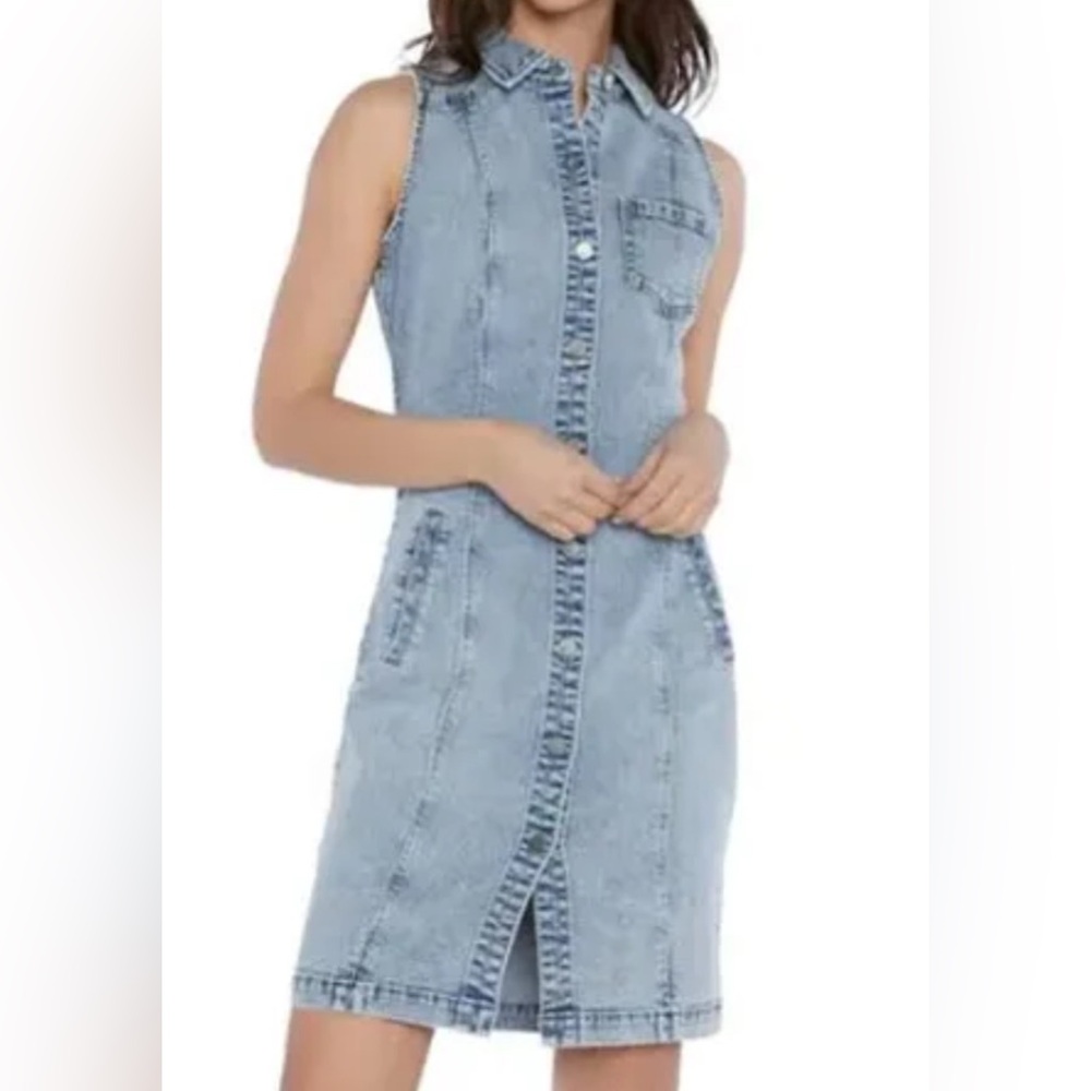 Washlab Denim Sleeveless Dress